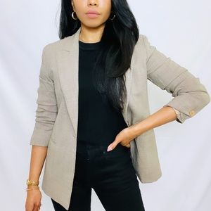 MaxMara | Brown Virgin Wool Blend Single Button Blazer